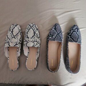 NWOT!!! Old Navy Snakeskin Mules and Loafers (size 9)